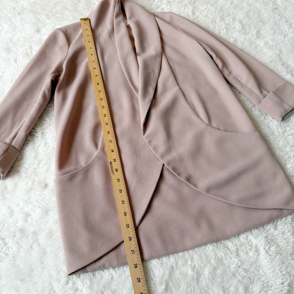 Wilfred Aritzia Woman Pastel Pink Open Blazer Jacket US0 Classic Preppy Office - Picture 5 of 7